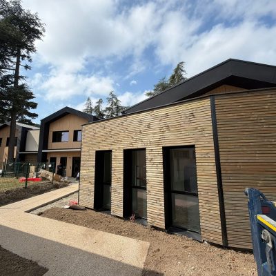 Chantier bardage Bas Facade