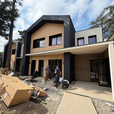 Chantier bardage Bas Facade
