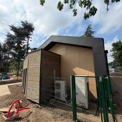 Chantier bardage Bas Facade