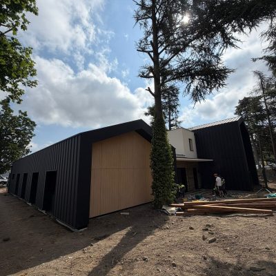 Chantier bardage Bas Facade