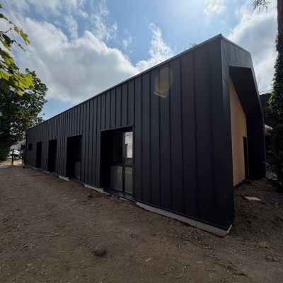 Chantier bardage Bas Facade