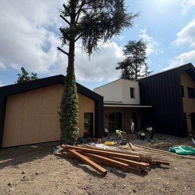 Chantier bardage Bas Facade