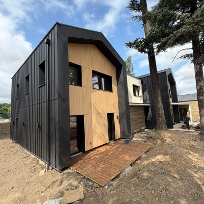 Chantier bardage Bas Facade