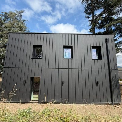 Chantier bardage Bas Facade