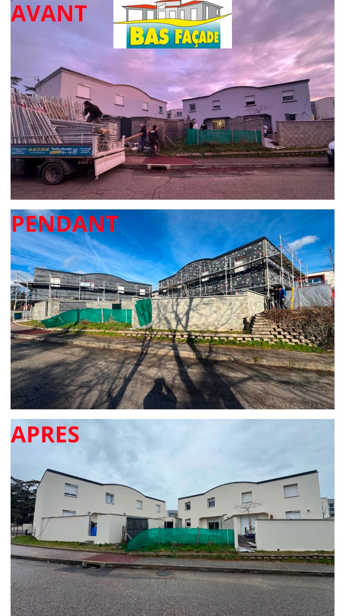 ravalement facade avant-apres par bas facade