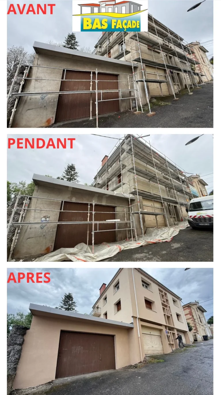 ravalement facade avant-apres par bas facade