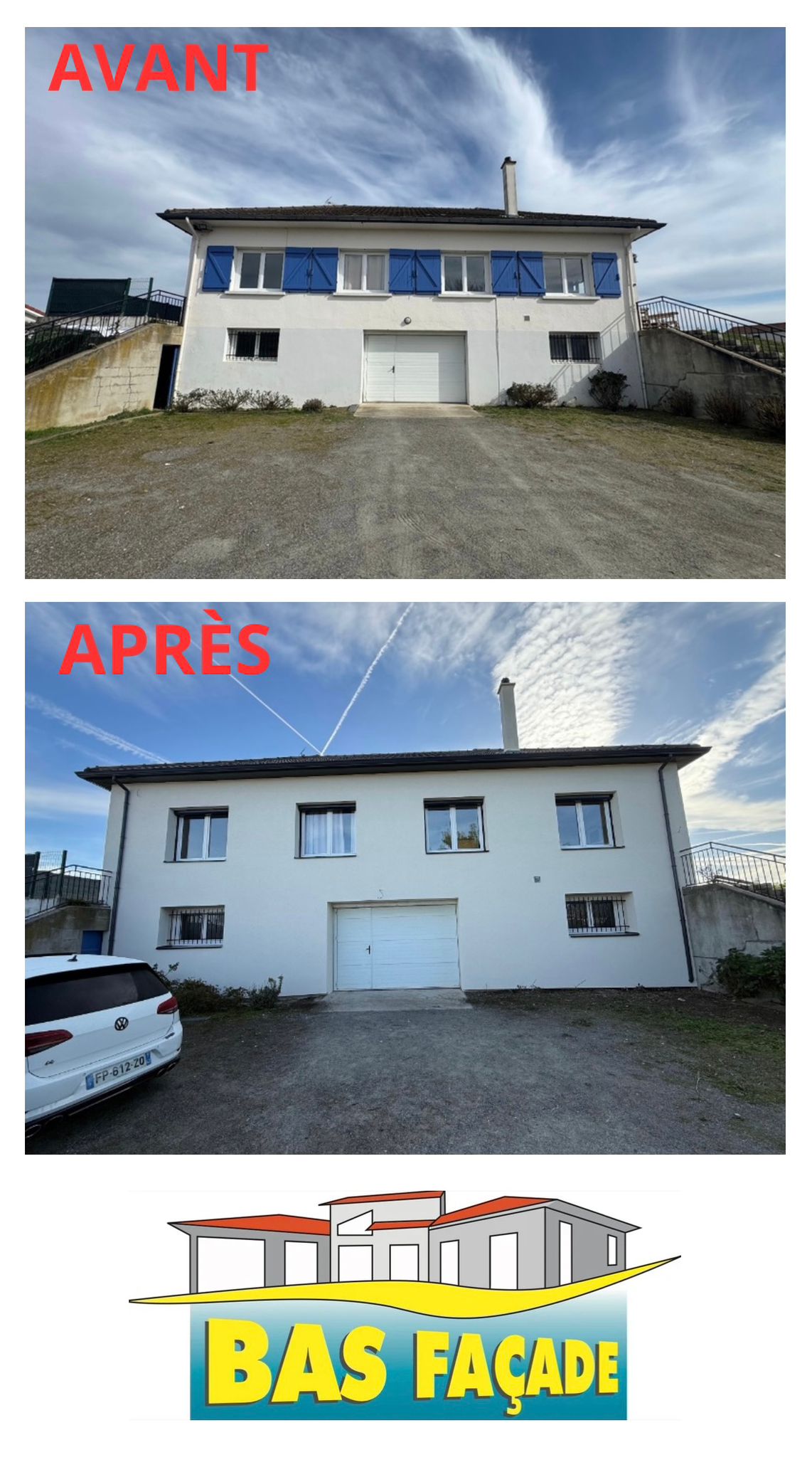 ravalement facade maison avant-apres par bas facade